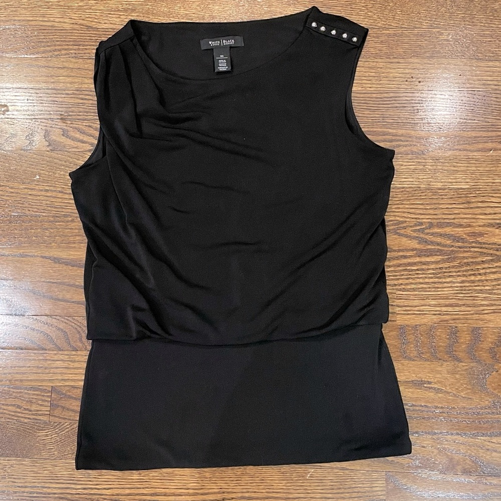 White House Black Market black sleeveless dressy top